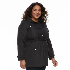 Plus Size Weathercast Hooded Bonded Trench Coat 5 Plus Size Weathercast Hooded Bonded Trench Coat -Vanity Fair shop 3217407 ALT2