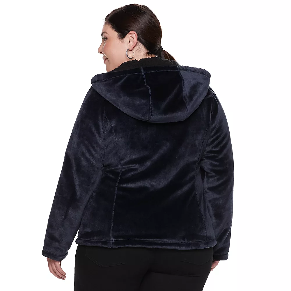 Plus Size Weathercast Hooded Fleece Jacket 4 Plus Size Weathercast Hooded Fleece Jacket - Image 4