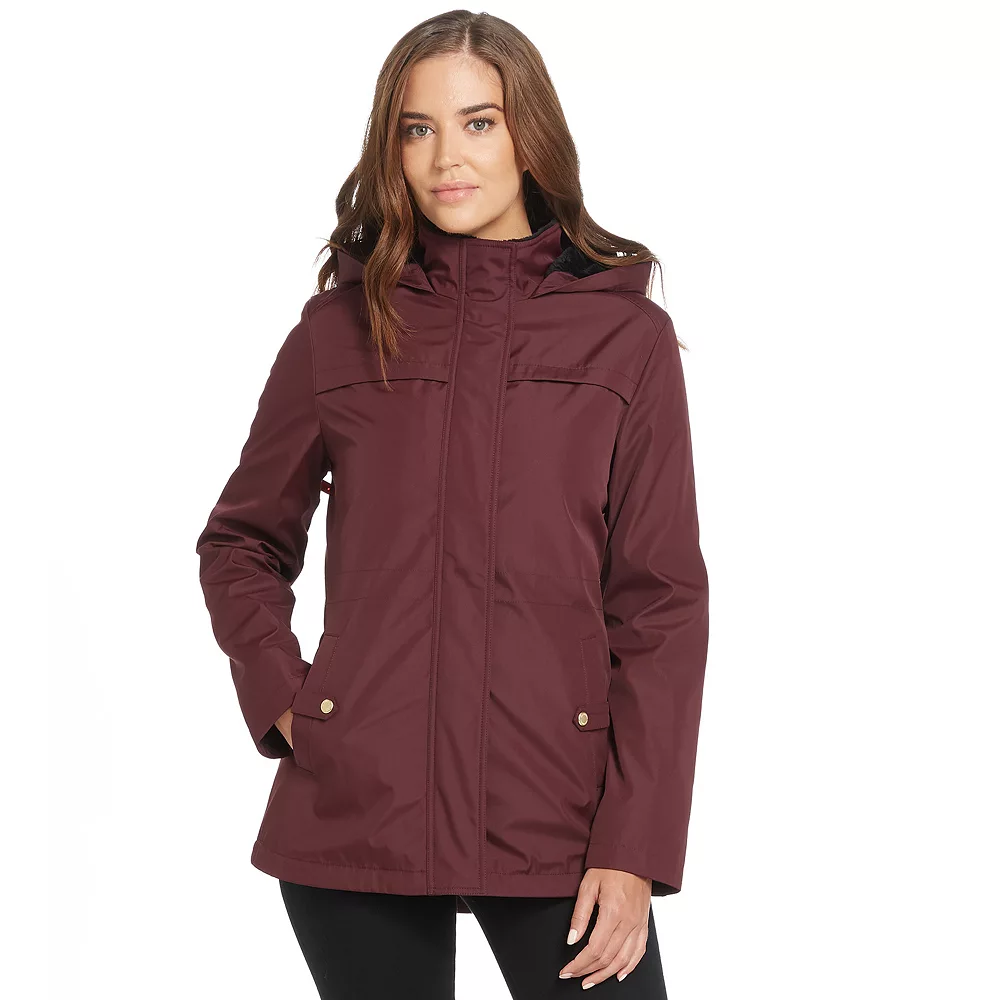 Women's Weathercast Hooded Bonded Anorak Rain Jacket - Image 2
