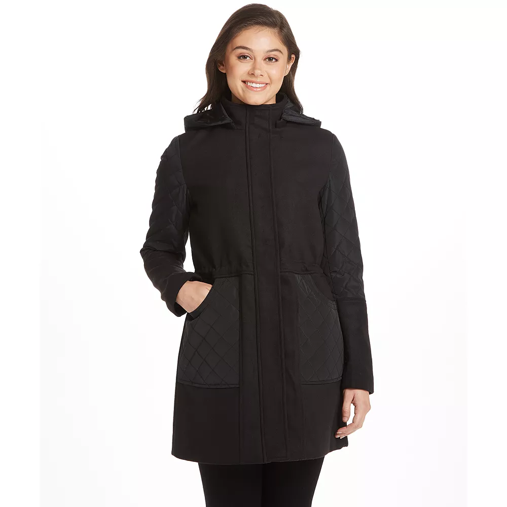 Women's Weathercast Midweight Mixed Media Quilted Anorak Jacket - Image 2