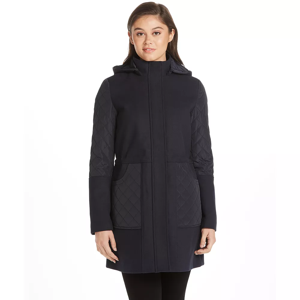 Women's Weathercast Midweight Mixed Media Quilted Anorak Jacket