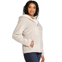 Plus Size Weathercast Cozy Fleece Hooded Jacket
