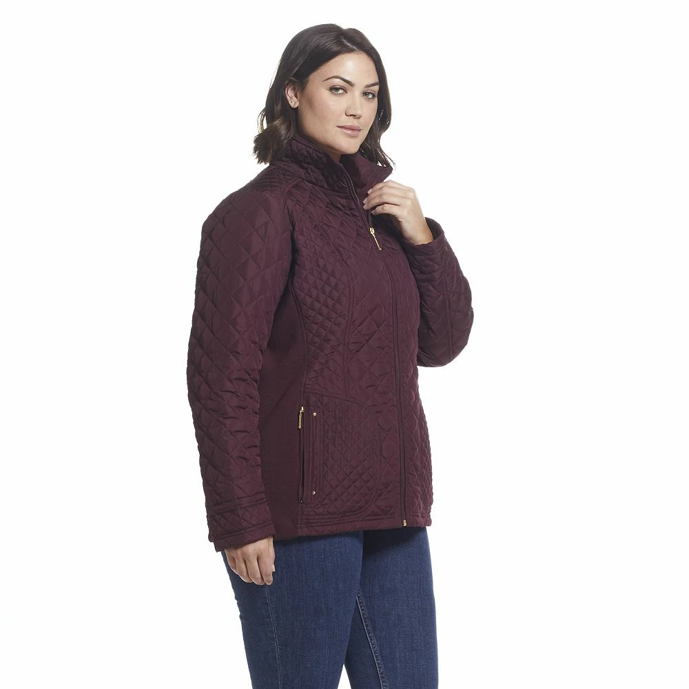 Plus Size Weathercast Quilted Moto Jacket - Image 6