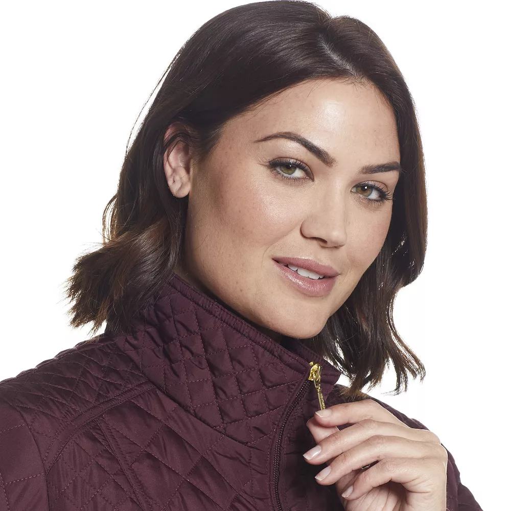 Plus Size Weathercast Quilted Moto Jacket - Image 7