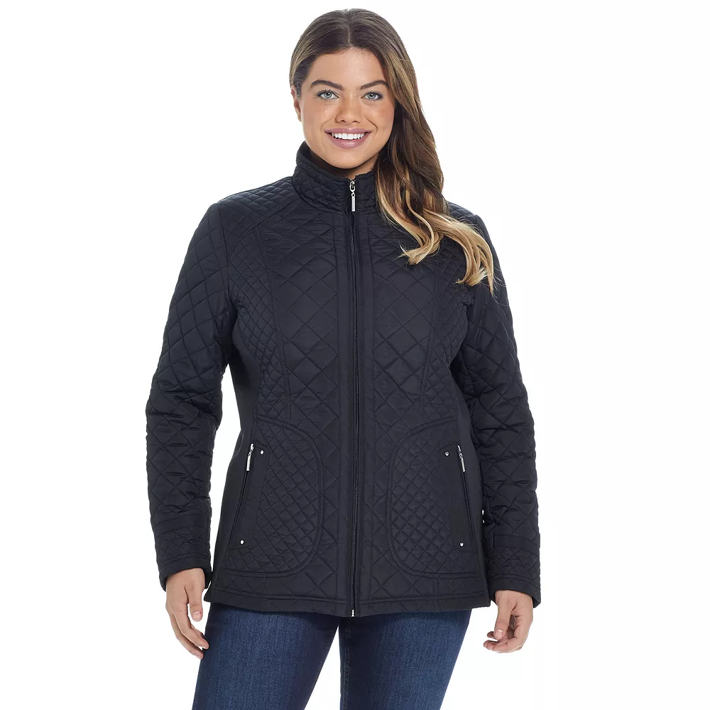 Plus Size Weathercast Quilted Moto Jacket - Image 3