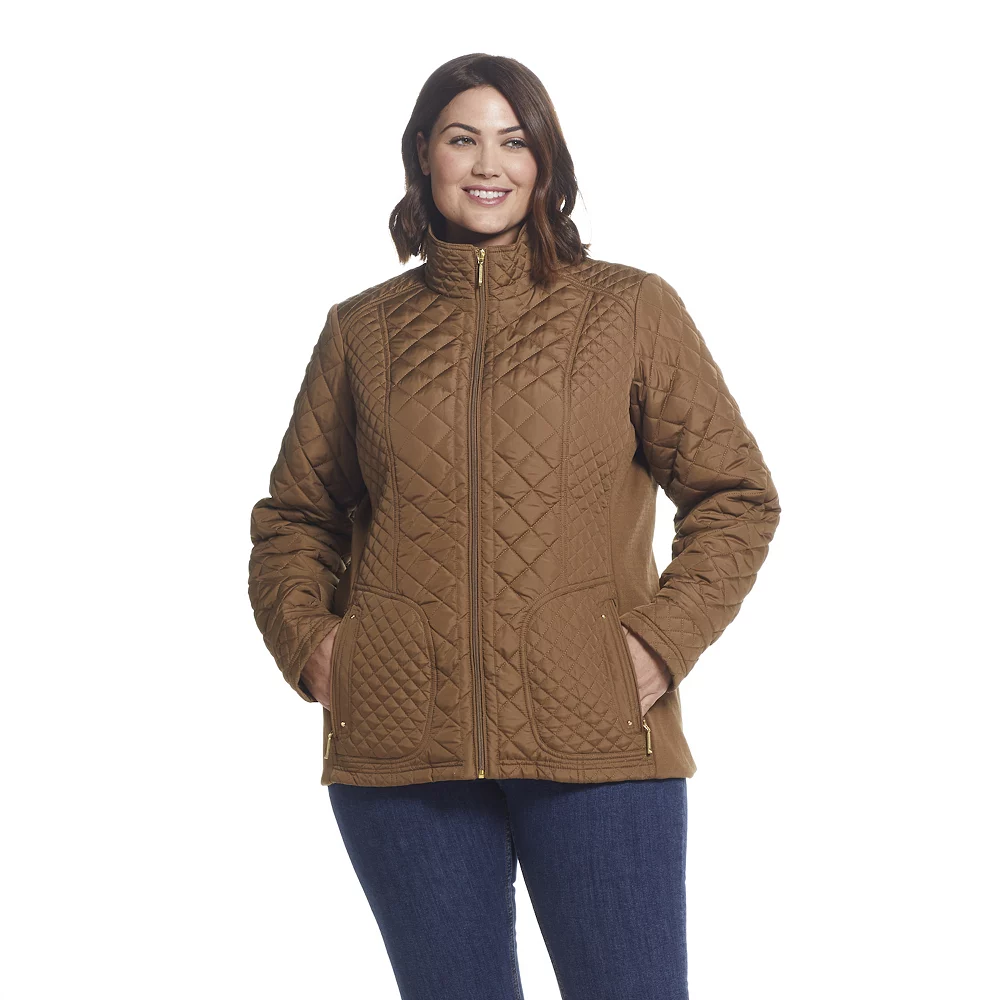 Plus Size Weathercast Quilted Moto Jacket - Image 2