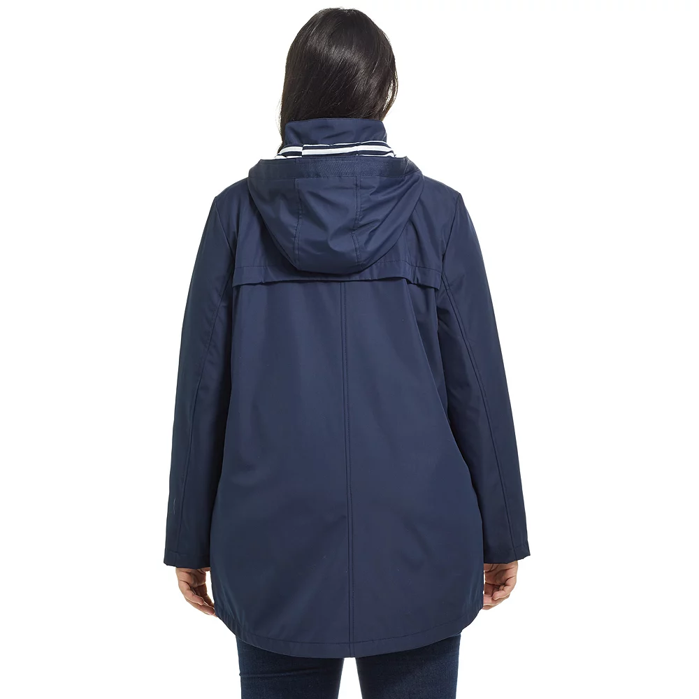 Plus Size Weathercast Bonded Hooded Rain Jacket - Image 2