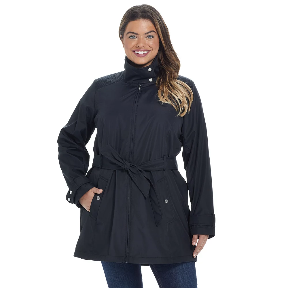 Plus Size Weathercast Modern Trench Coat - Image 3