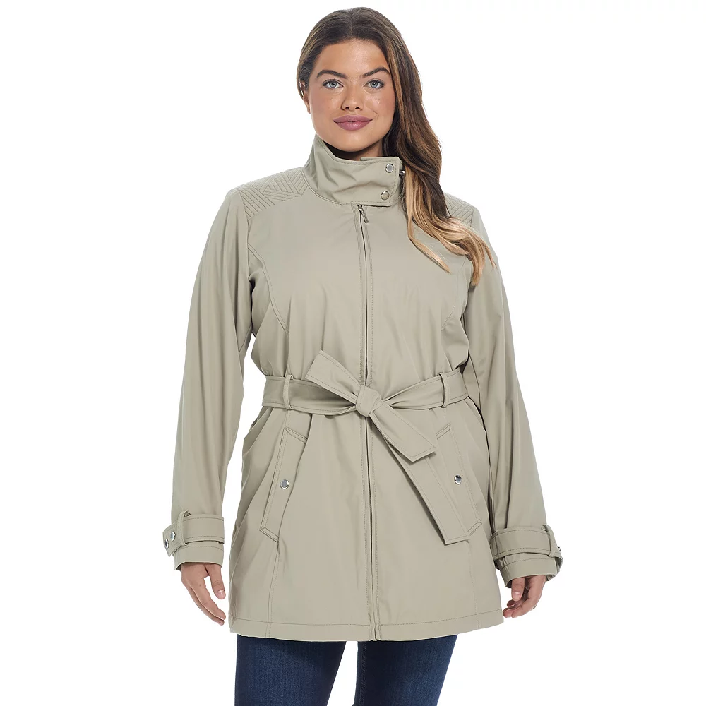 Plus Size Weathercast Modern Trench Coat