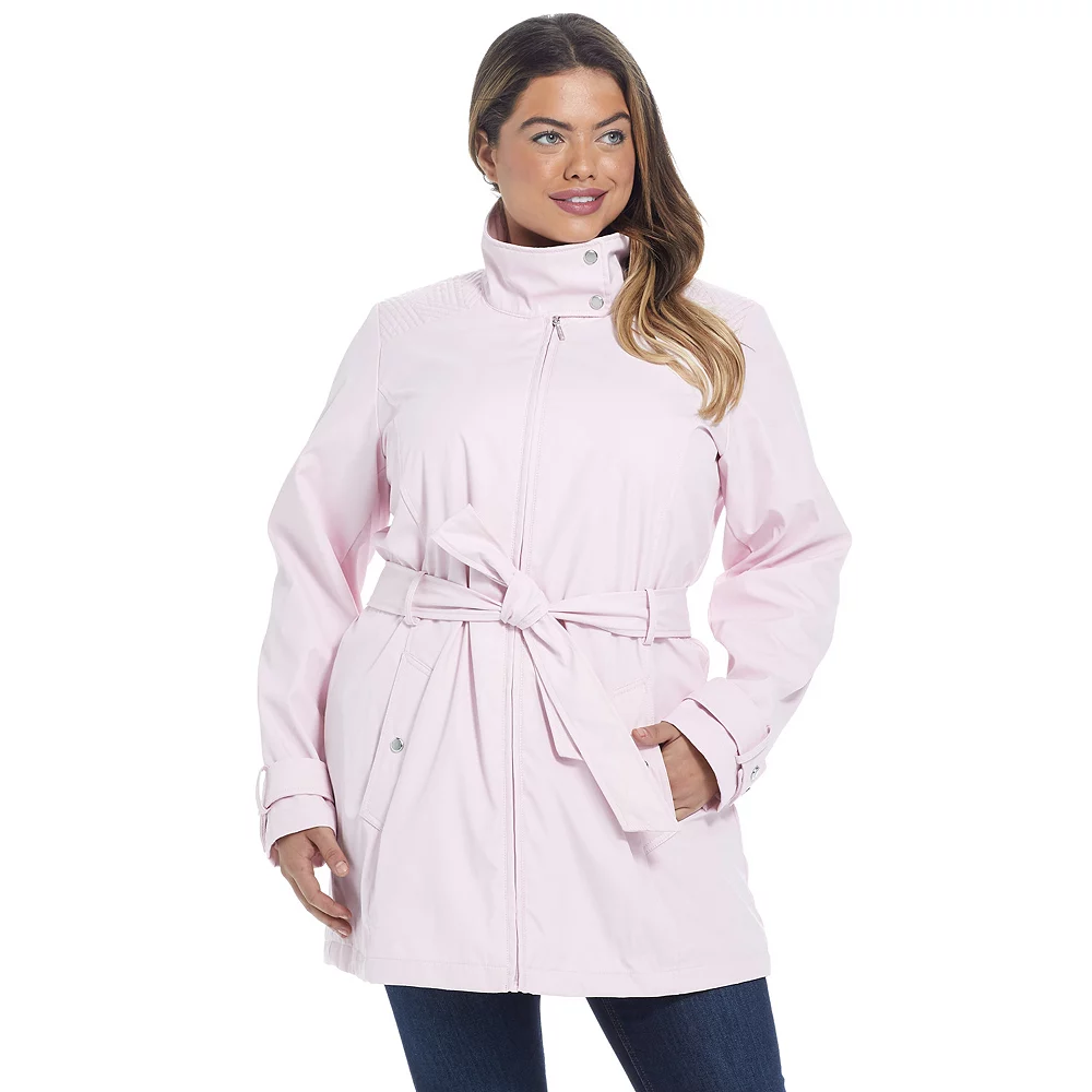 Plus Size Weathercast Modern Trench Coat - Image 2