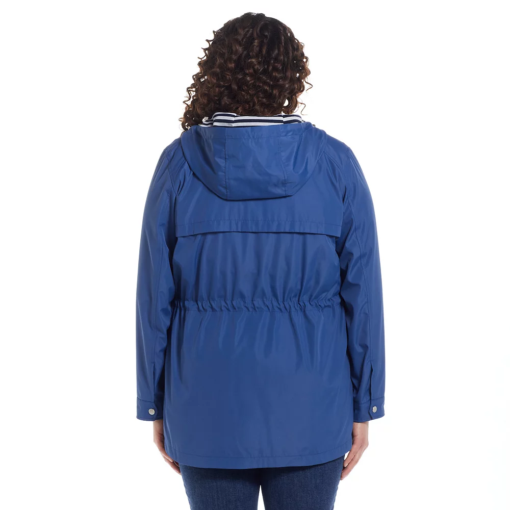 Plus Size Weathercast Hooded Nautical Anorak Jacket - Image 5