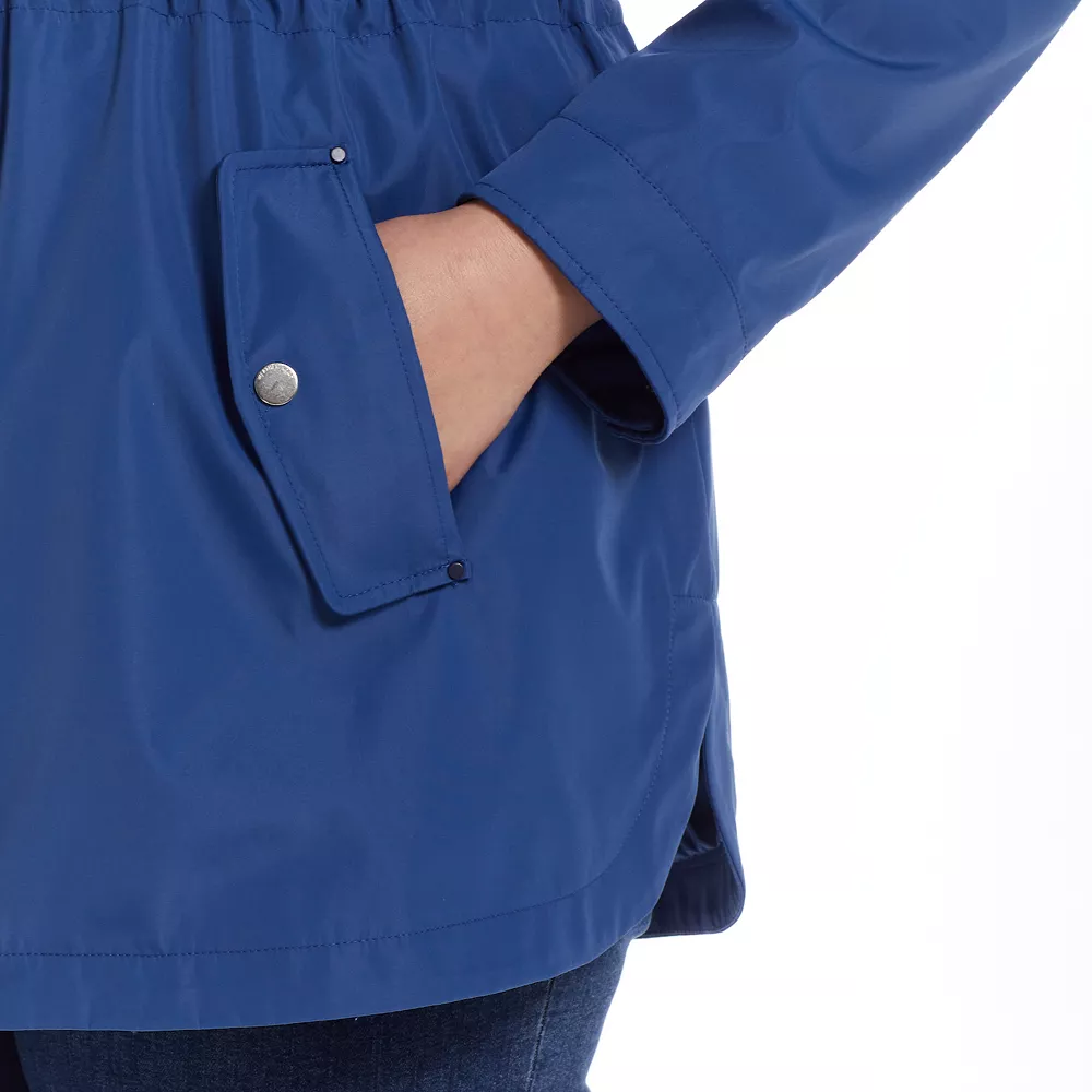 Plus Size Weathercast Hooded Nautical Anorak Jacket - Image 7