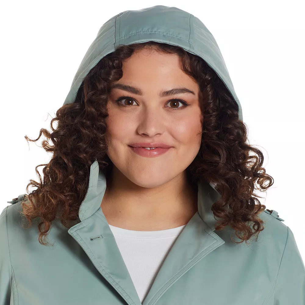 Plus Size Weathercast Water-Resistant Topper Rain Jacket - Image 6