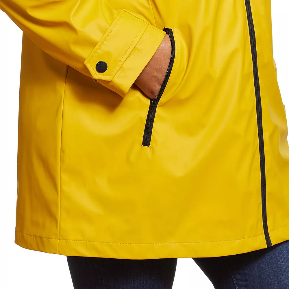 Plus Size Weathercast Hooded Rain Slicker - Image 2