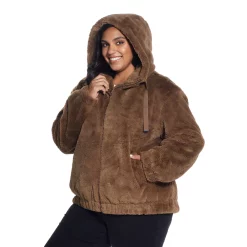 Plus Size Weathercast Faux-Fur Bomber Jacket -Vanity Fair shop 5042058 ALT2