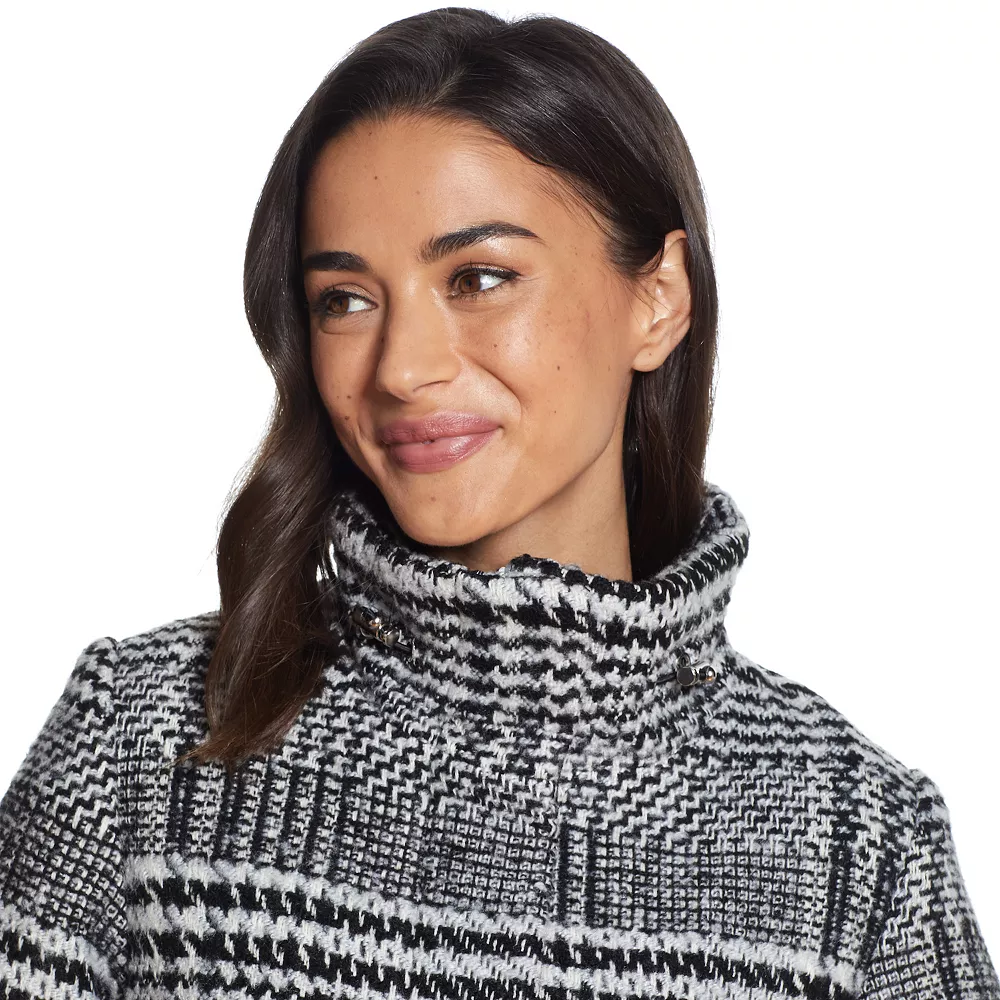 Women's Weathercast Plaid Wool-Blend Topper Coat - Image 2