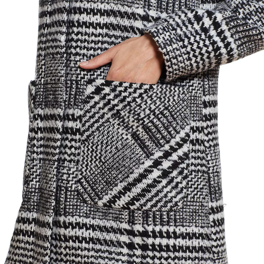 Women's Weathercast Plaid Wool-Blend Topper Coat - Image 3