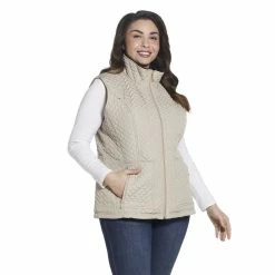 Plus Size Weathercast Faux-Fur Lined Quilted Vest 16 Plus Size Weathercast Faux-Fur Lined Quilted Vest -Vanity Fair shop 5042070 ALT2