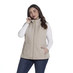 Plus Size Weathercast Faux-Fur Lined Quilted Vest 18 Plus Size Weathercast Faux-Fur Lined Quilted Vest -Vanity Fair shop 5042070 ALT4