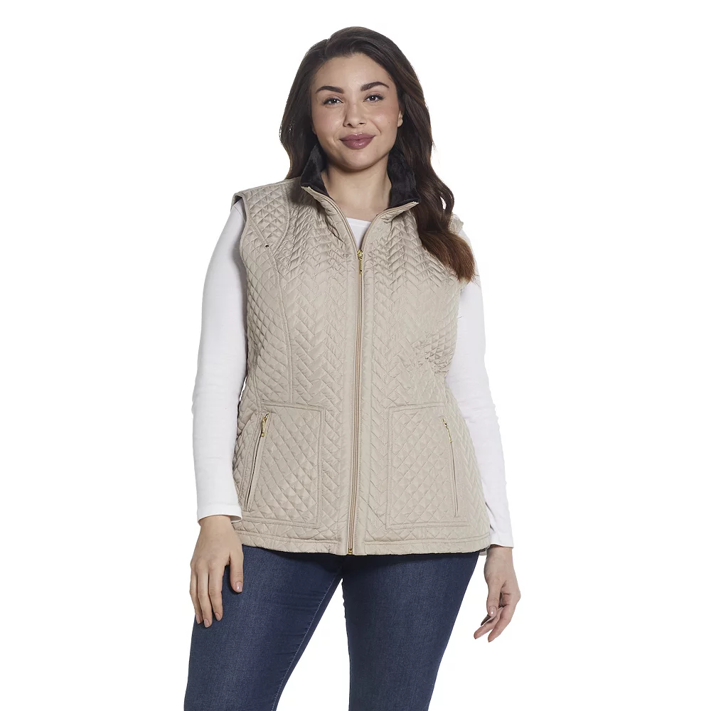 Plus Size Weathercast Faux-Fur Lined Quilted Vest 3 Plus Size Weathercast Faux-Fur Lined Quilted Vest - Image 3