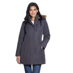 Women's Weathercast Faux-Fur Hood Puffer Coat