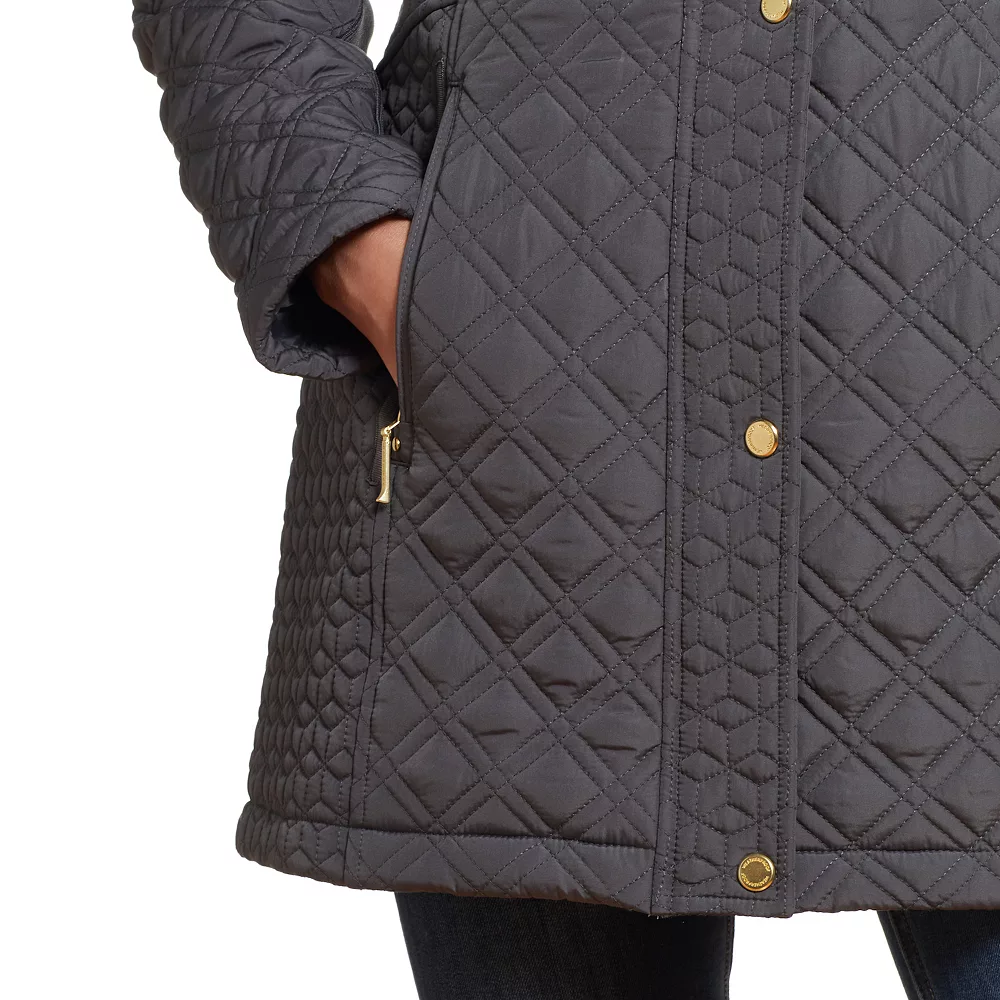 Women's Weathercast Faux-Fur Hood Quilted Walker Jacket - Image 4