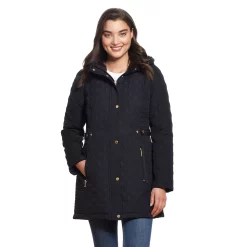 Women's Weathercast Faux-Fur Hood Quilted Walker Jacket
