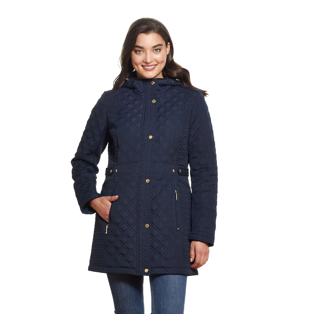 Women's Weathercast Faux-Fur Hood Quilted Walker Jacket - Image 2