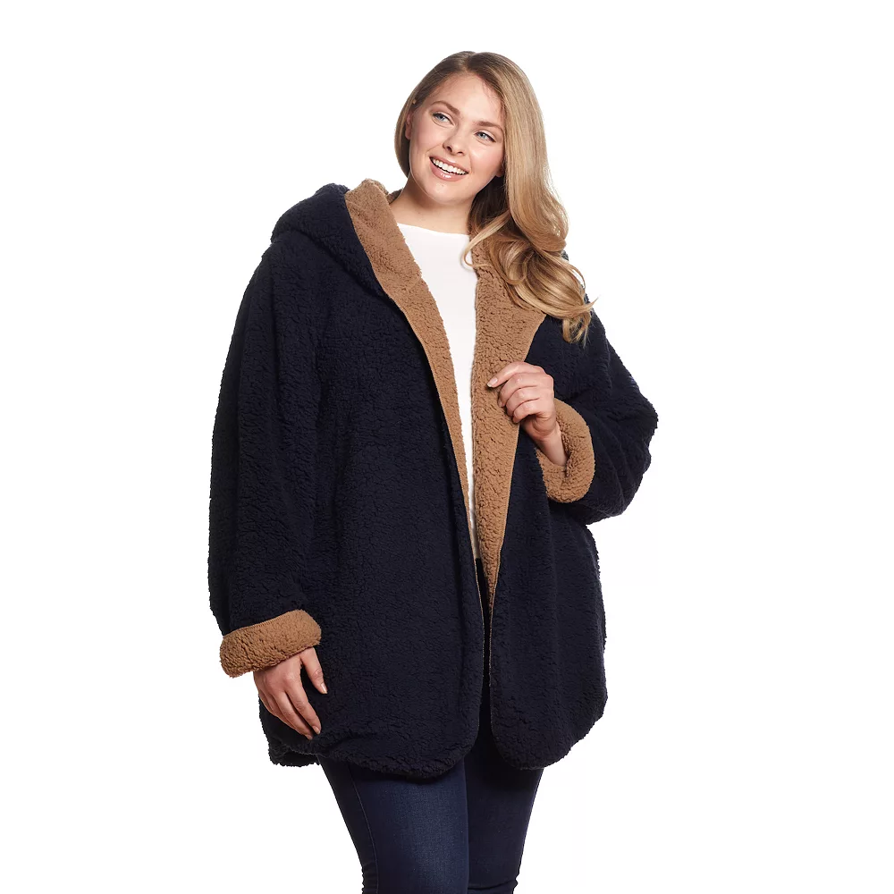 Plus Size Weathercast Reversible Sherpa Fleece Jacket