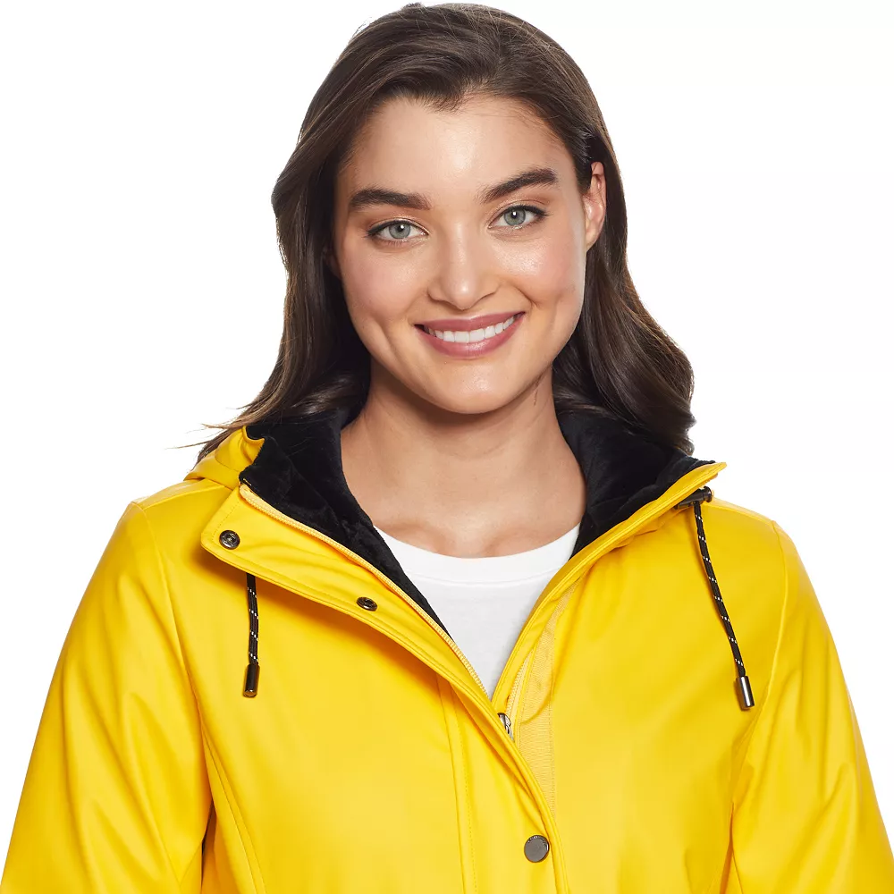 Women's Weathercast Hooded Lined Rain Coat - Image 4
