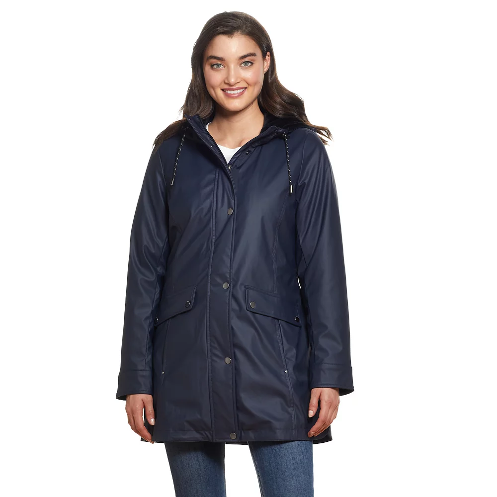 Women's Weathercast Hooded Lined Rain Coat - Image 2