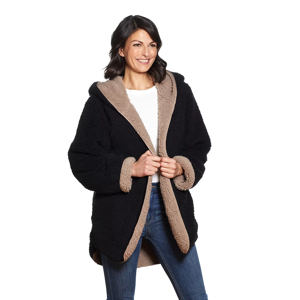 Women's Weathercast Reversible Open-Front Sherpa Jacket - Image 3