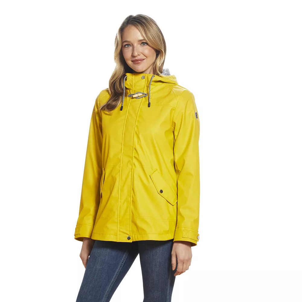 Women's Weathercast Hooded Rain Coat - Image 6