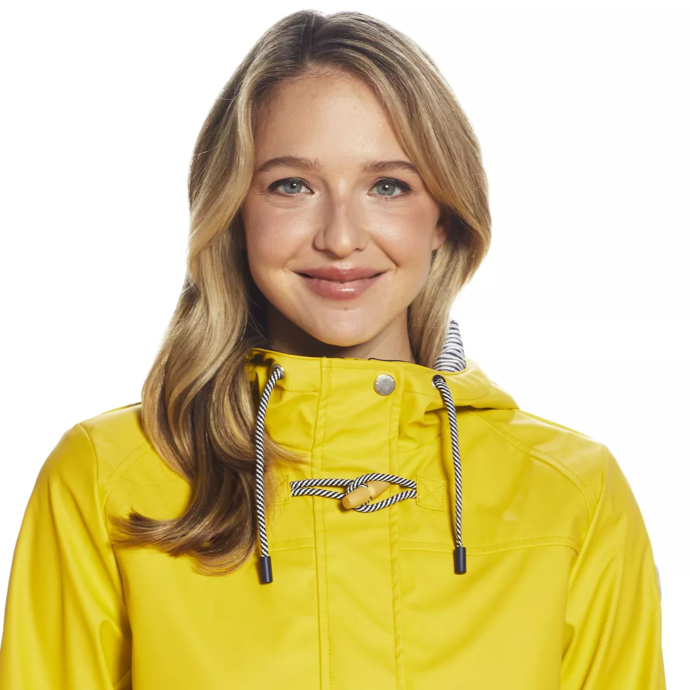 Women's Weathercast Hooded Rain Coat - Image 7