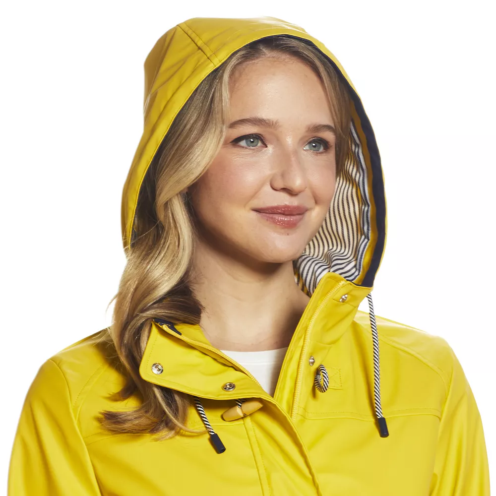 Women's Weathercast Hooded Rain Coat - Image 8