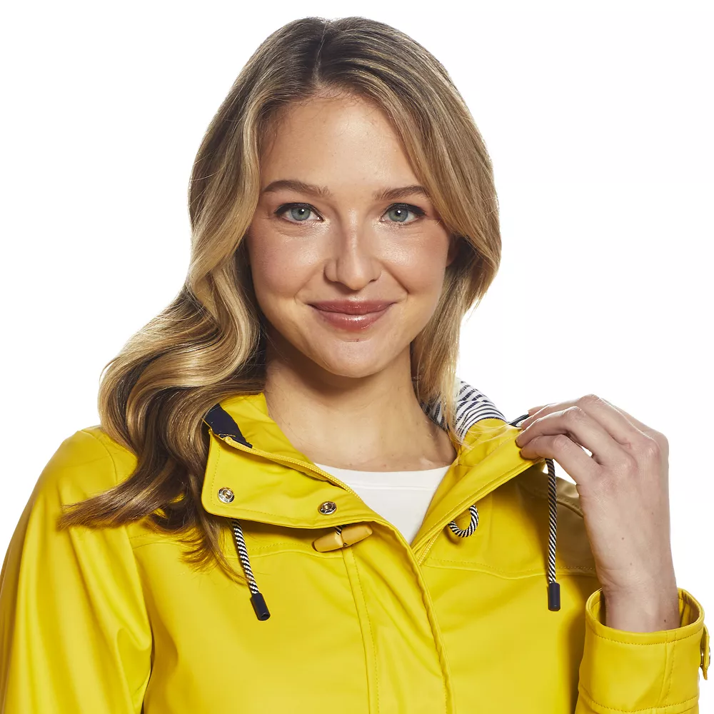 Women's Weathercast Hooded Rain Coat - Image 9