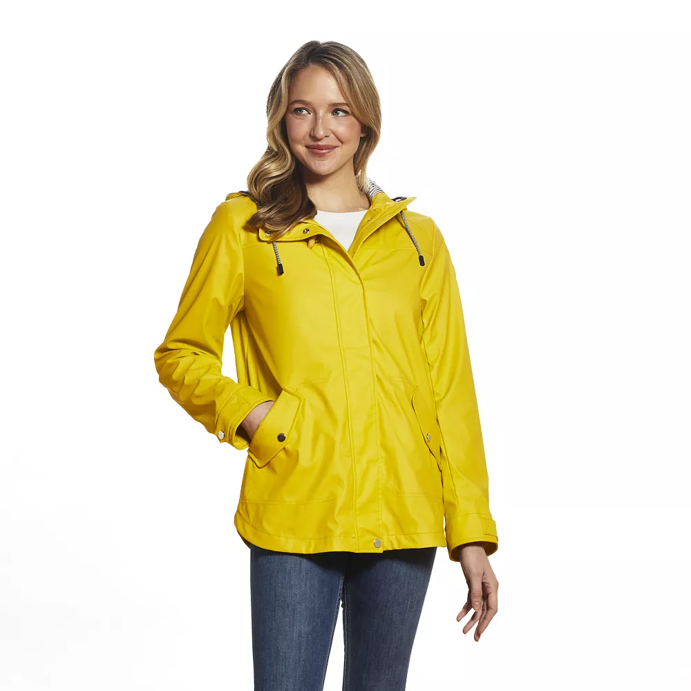 Women's Weathercast Hooded Rain Coat - Image 4