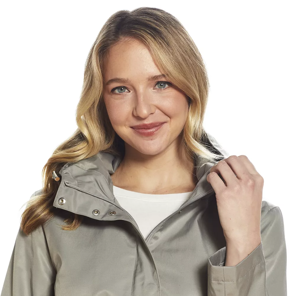 Women's Weathercast Hooded Trench Coat - Image 7