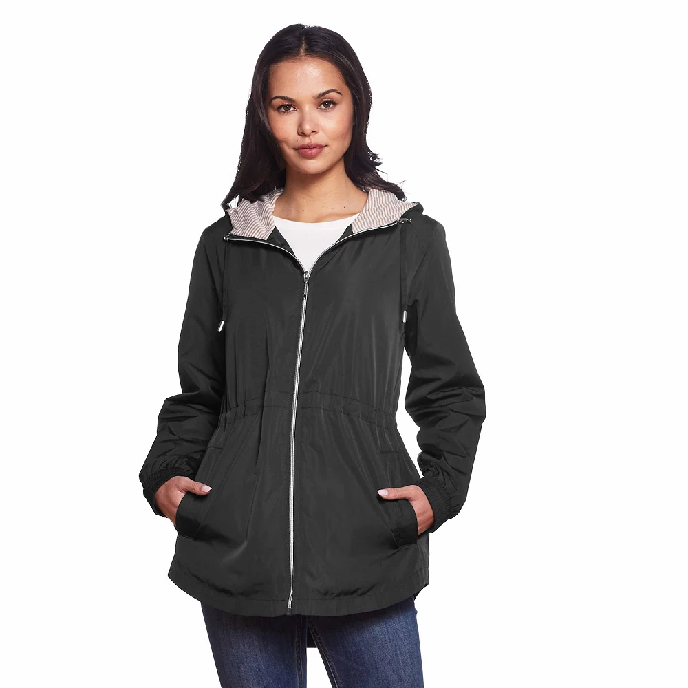 Women's Weathercast Striped Modern Anorak Jacket - Image 2