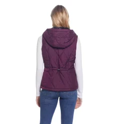 Women's Weathercast Hood Plush Lined Quilted Vest 15 Women's Weathercast Hood Plush Lined Quilted Vest -Vanity Fair shop 5764950 ALT
