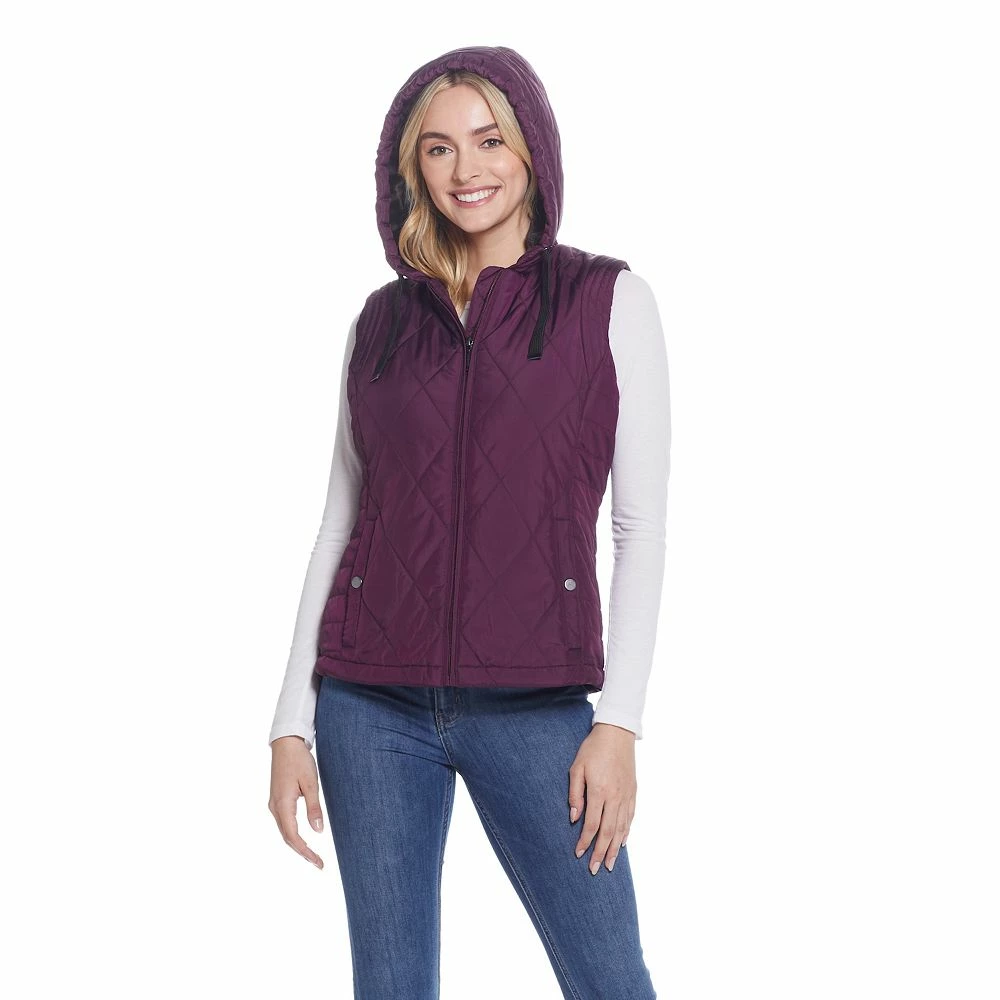 Women's Weathercast Hood Plush Lined Quilted Vest 9 Women's Weathercast Hood Plush Lined Quilted Vest - Image 9