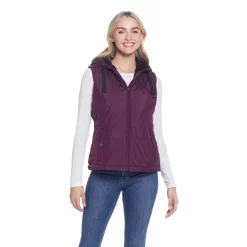 Women's Weathercast Hood Plush Lined Quilted Vest 13 Women's Weathercast Hood Plush Lined Quilted Vest -Vanity Fair shop 5764950 Crushed Berry