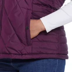 Plus Size Weathercast Hood Plush Lined Quilted Vest 16 Plus Size Weathercast Hood Plush Lined Quilted Vest -Vanity Fair shop 5764951 ALT6