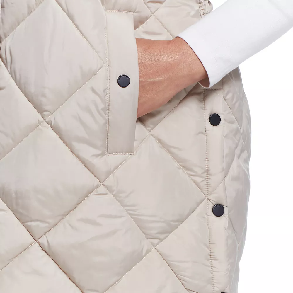 Plus Size Weathercast Quilted Long Vest - Image 7