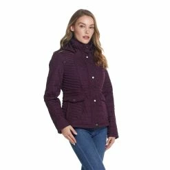 Women's Weathercast Faux-Suede Trim Quilted Jacket -Vanity Fair shop 5764954 ALT2