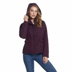 Women's Weathercast Faux-Suede Trim Quilted Jacket -Vanity Fair shop 5764954 ALT3
