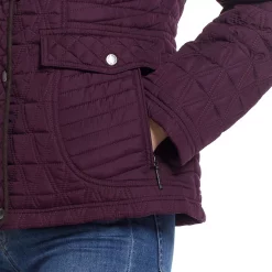 Women's Weathercast Faux-Suede Trim Quilted Jacket -Vanity Fair shop 5764954 ALT5