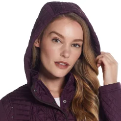 Women's Weathercast Faux-Suede Trim Quilted Jacket -Vanity Fair shop 5764954 ALT7