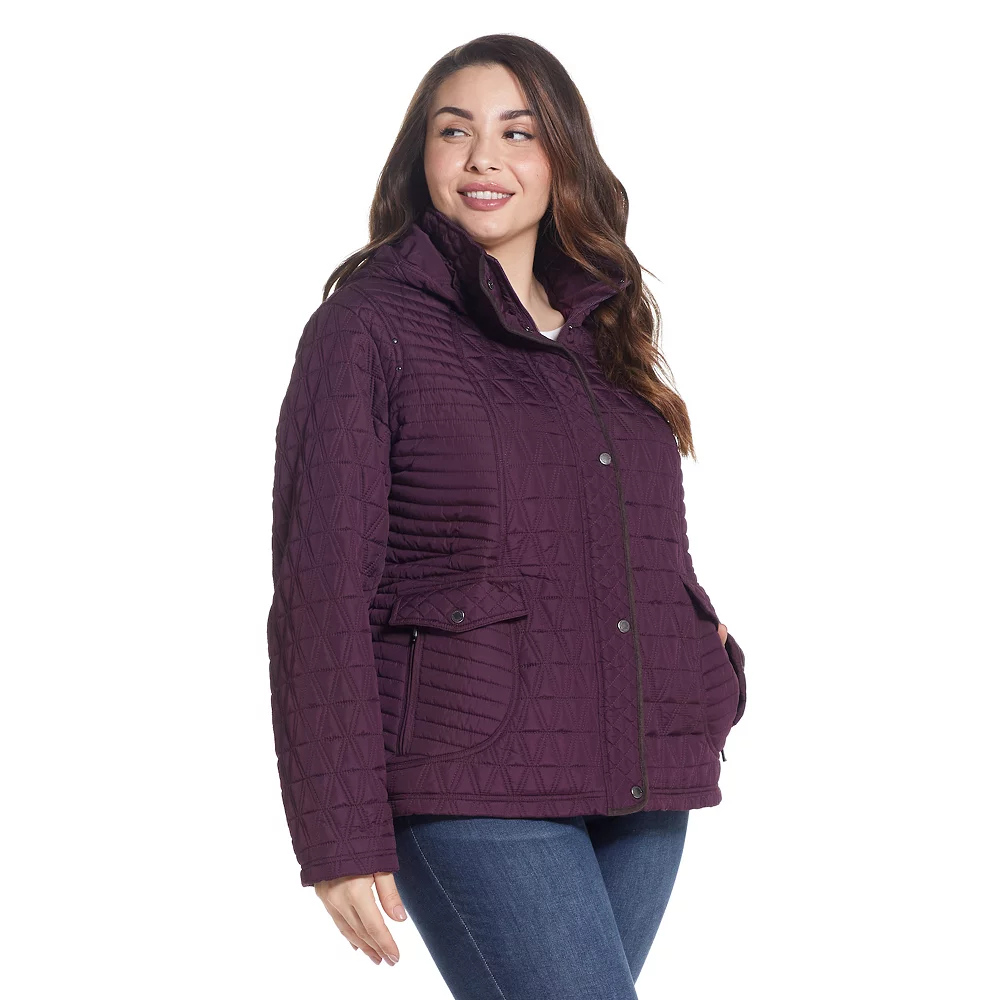 Plus Size Weathercast Faux-Suede Trim Quilted Jacket 6 Plus Size Weathercast Faux-Suede Trim Quilted Jacket - Image 6