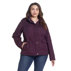 Plus Size Weathercast Faux-Suede Trim Quilted Jacket 14 Plus Size Weathercast Faux-Suede Trim Quilted Jacket -Vanity Fair shop 5764956 Crushed Berry